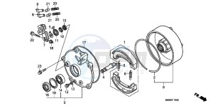 TRX250TMB drawing REAR BRAKE DRUM