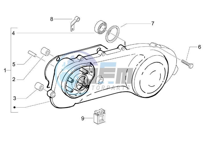 Crankcase cover and cooling