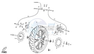 SENDA SM DRD RACING LTD - 50 CC VTHSR2A2B drawing FRONT WHEEL