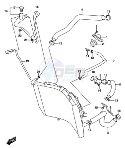 GSX-R1000 ARZ drawing RADIATOR HOSE