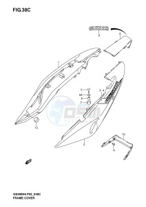 GS500 (P19) drawing FRAME COVER (GS500K5 UK5)