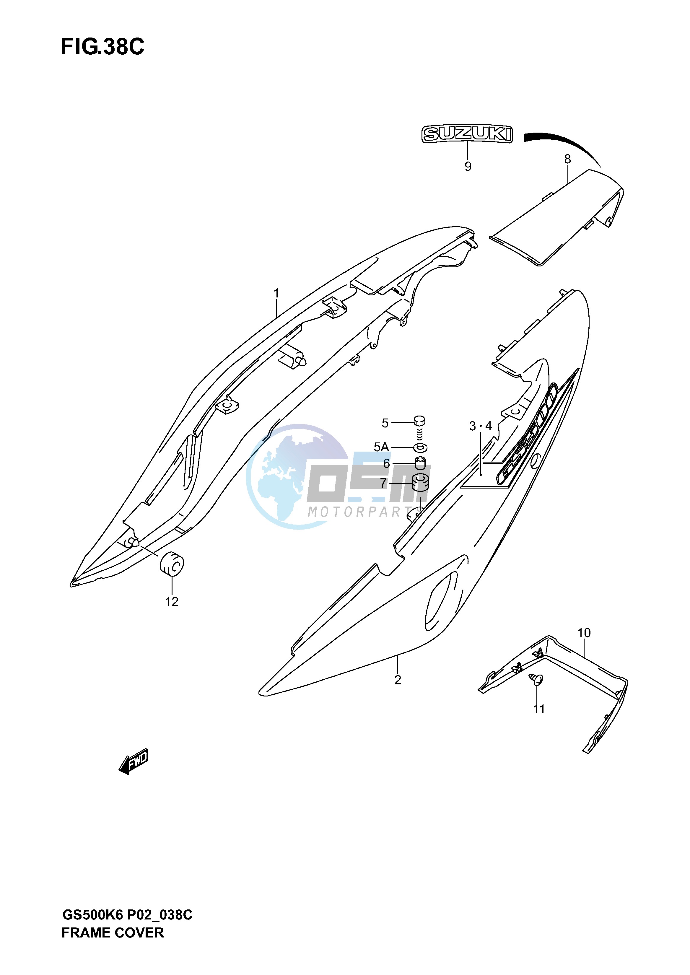 FRAME COVER (GS500K5 UK5)