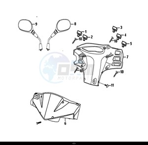 ORBIT II 50 (45 KM/H) (AE05W8-EU) (L8-M0) drawing HANDLE PIPE HANDLE COVER