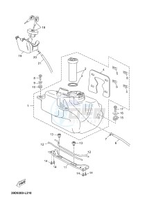 YP250R X-MAX 250 X-MAX 250 (1YS9 1YS9 1YS9) drawing FUEL TANK