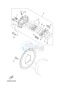 X-MAX125 ABS X-MAX (2DM6 2DM6) drawing REAR BRAKE CALIPER