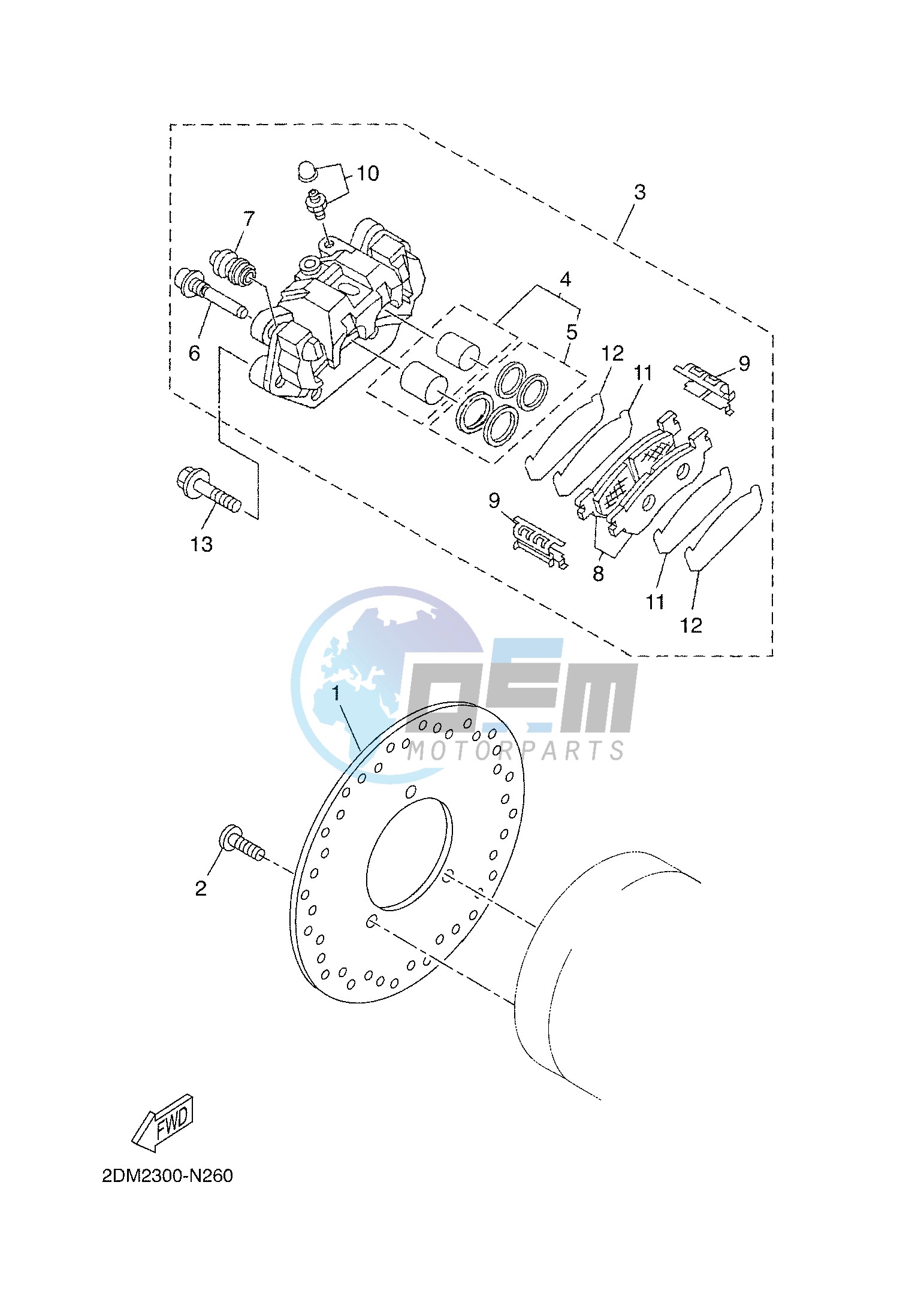 REAR BRAKE CALIPER