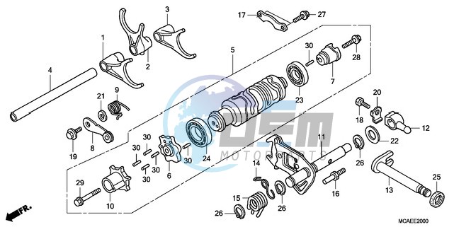 GEARSHIFT DRUM/SHIFT FORK