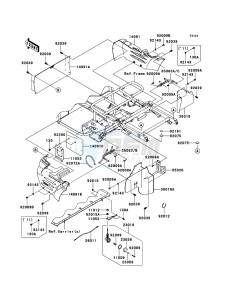 MULE_600 KAF400BCF EU drawing Frame Fittings(Rear)