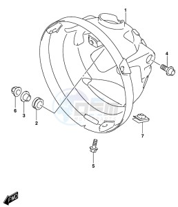 DL250 drawing HEADLAMP HOUSING