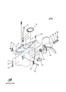 F200AETX drawing PROPELLER-HOUSING-AND-TRANSMISSION-2