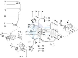 X9 125 Evolution powered drawing Brakes hose  - Calipers