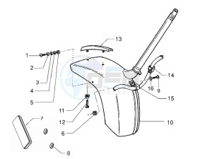 PX 150 2T NOABS E3 (EMEA, APAC, LATAM) drawing Wheel housing - Mudguard