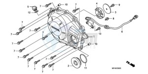 CBF1000A9 France - (F / ABS CMF) drawing RIGHT CRANKCASE COVER