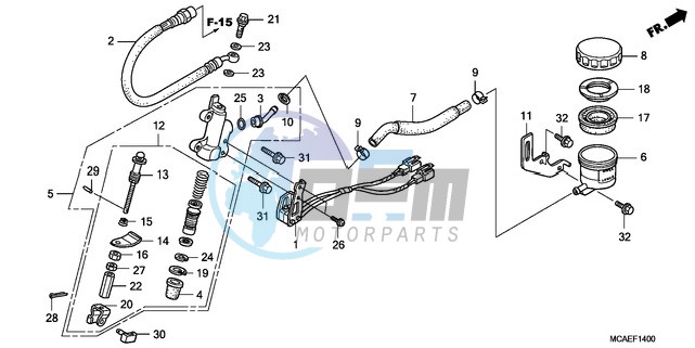 REAR BRAKE MASTER CYLINDER