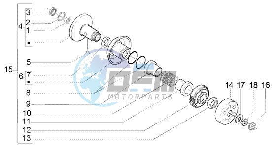 Driven pulley