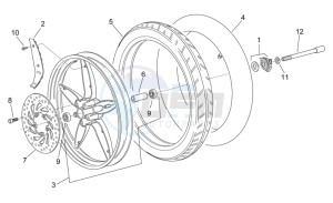 Scarabeo 50 2t (eng. Minarelli) drawing Front wheel