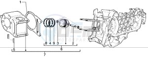 DNA 125 drawing Cylinder-piston-wrist pin ass