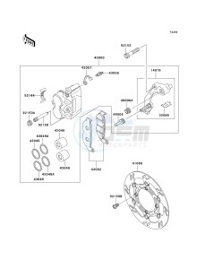 KLX 250 H [KLX250S] (H6F-H7F) H6F drawing FRONT BRAKE