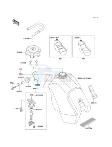 KX 500 E (E15-E16) drawing FUEL TANK