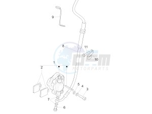 Liberty 125 4T PTT E3 (E) (EMEA) drawing Brakes pipes - Calipers