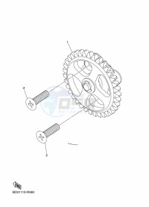 YFM90R (BD3F) drawing OIL PUMP