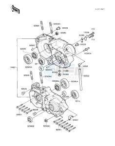 KX 250 C [KX250] (C1) [KX250] drawing CRANKCASE -- 83 KX250-C1- -