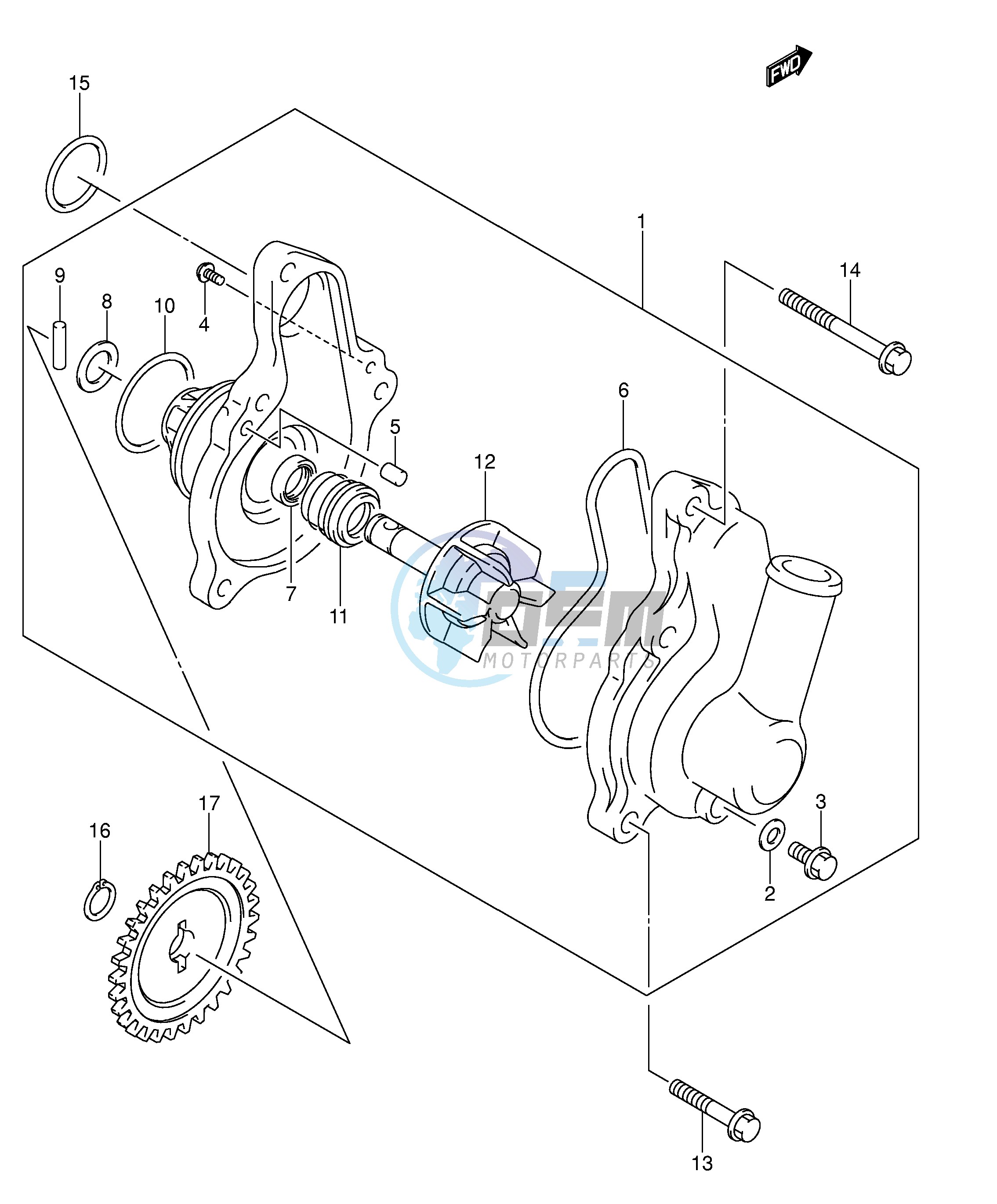 WATER PUMP (MODEL K5 K6 K7)