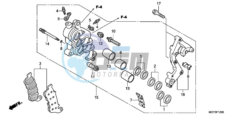 R. FRONT BRAKE CALIPER