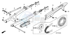 CBF125MB drawing SWINGARM