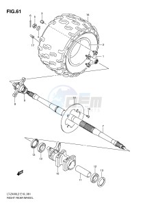 LT-Z400 (E19) drawing RIGHT REAR WHEEL (LT-Z400L2 E19)