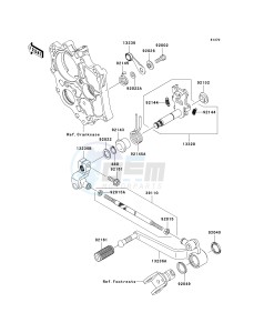 KLE 650 A [VERSYS] (9F-9F) A7F drawing GEAR CHANGE MECHANISM