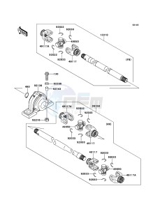 MULE 4010 TRANS 4x4 DIESEL KAF950G9F EU drawing Drive Shaft-Propeller