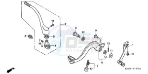 CRF250R9 Europe Direct - (ED / CMF) drawing PEDAL/KICK STARTER ARM