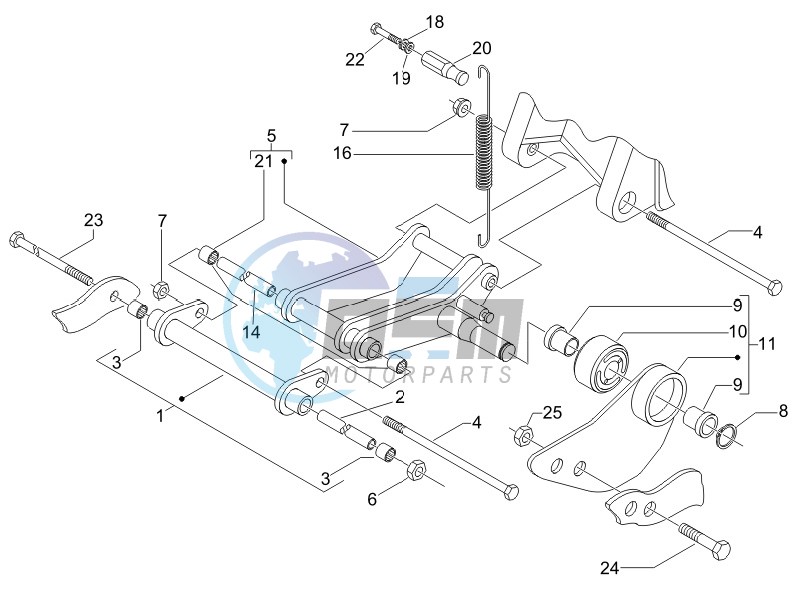 Swinging arm