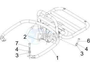 GTS 250 UK drawing Rear luggage rack