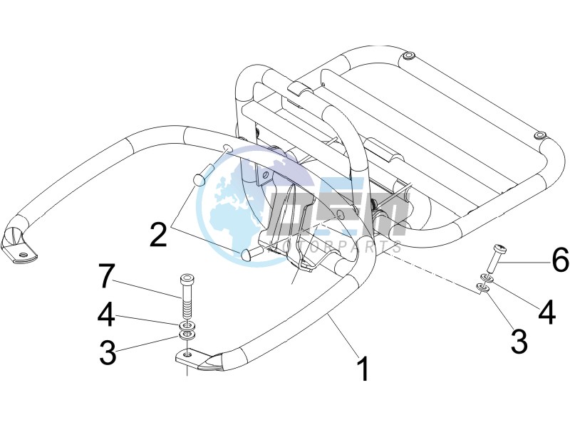 Rear luggage rack