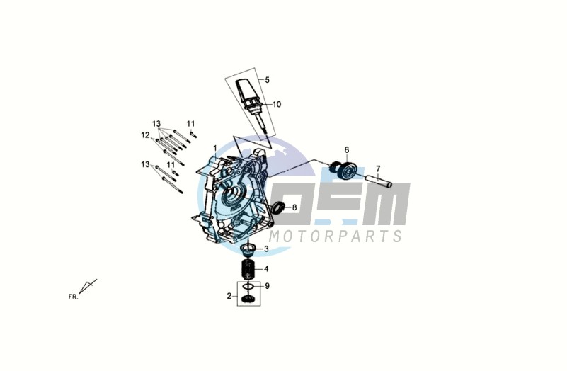 CRANKCASE RIGHT / START MOTOR