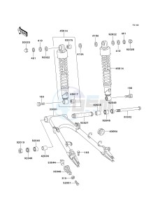 KZ 1000 P [POLICE 1000] (P20-P24) [POLICE 1000] drawing SWINGARM_SHOCK ABSORBER