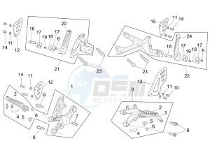 RSV4 1000 RR Racer Pack 2015 drawing Foot rests