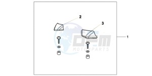 XL700VA9 Europe Direct - (ED / ABS SPC) drawing PILLION ARM REST SET