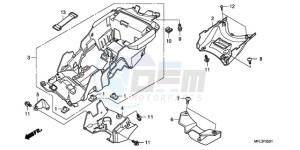 CBR1000RA9 U / ABS MME SPC drawing REAR FENDER (CBR1000RA)