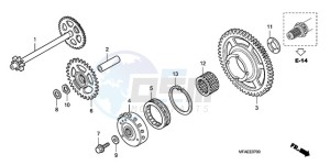 CBF1000AA France - (F / ABS CMF) drawing STARTING CLUTCH