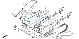 CBR600SE drawing SWINGARM