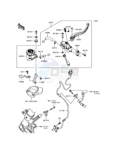 ZZR1400 ABS ZX1400JHF GB XX (EU ME A(FRICA) drawing Front Master Cylinder