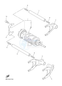 FJR1300AE FJR1300-AS FJR1300AS (B954) drawing SHIFT CAM & FORK