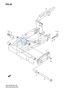 GSF1200 (E2) Bandit drawing REAR SWINGING ARM