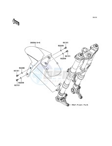 Z1000SX ZX1000GCF FR GB XX (EU ME A(FRICA) drawing Front Fender(s)