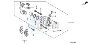 SH300AR9 UK - (E / ABS MKH SPC) drawing REAR BRAKE CALIPER