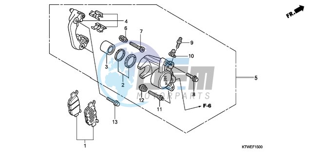 REAR BRAKE CALIPER