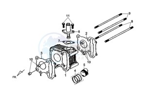 X'PRO 50 (45 KM/H) (AE05W4-EU) (L4-M1) drawing CYLINDER / X'PRO 50 (45 KM/H) (AE05W4-EU) (L4-M1)